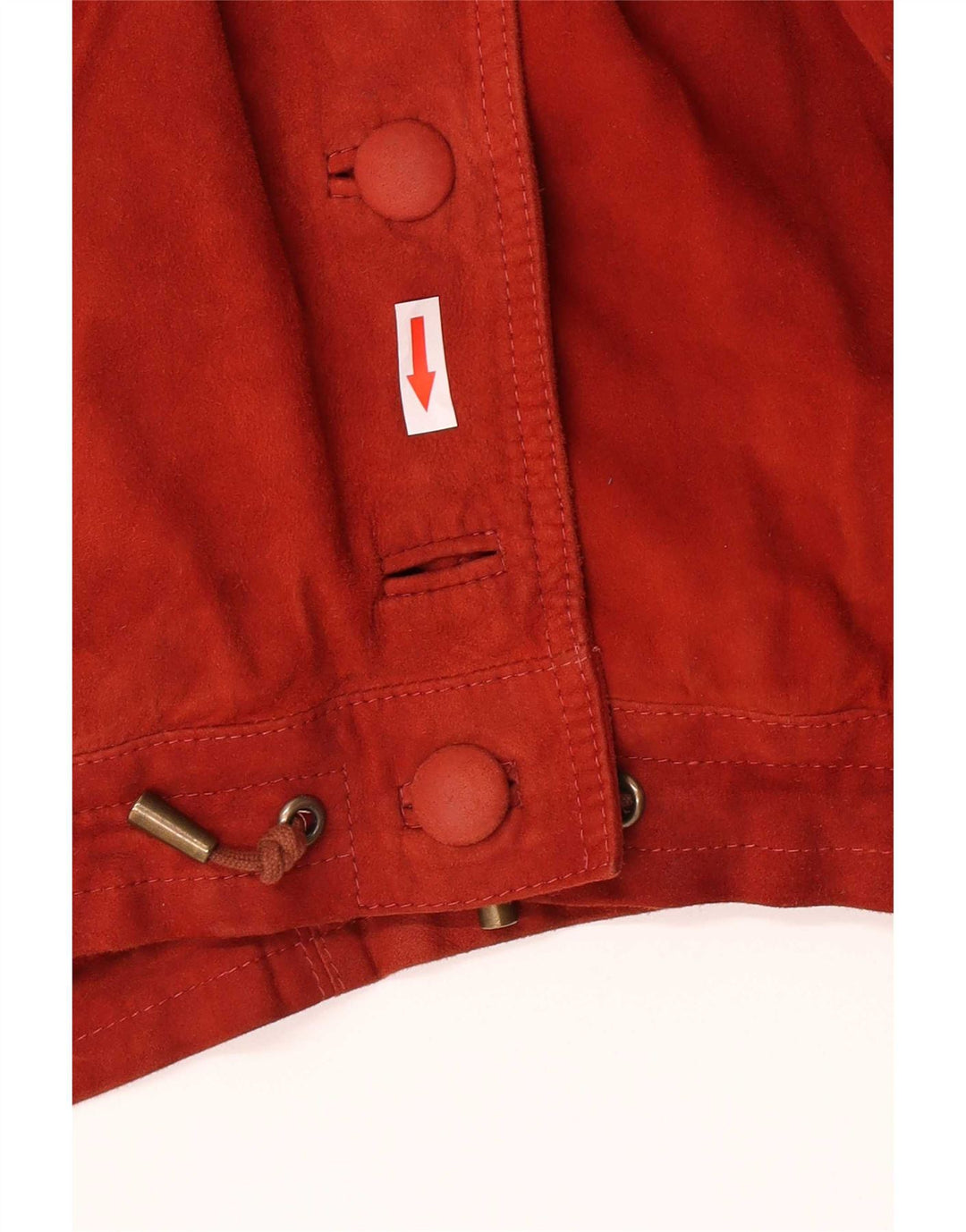 Jacheta de piele intoarsa supradimensionata pentru femei Vintage IT 44 Medium Red Piele