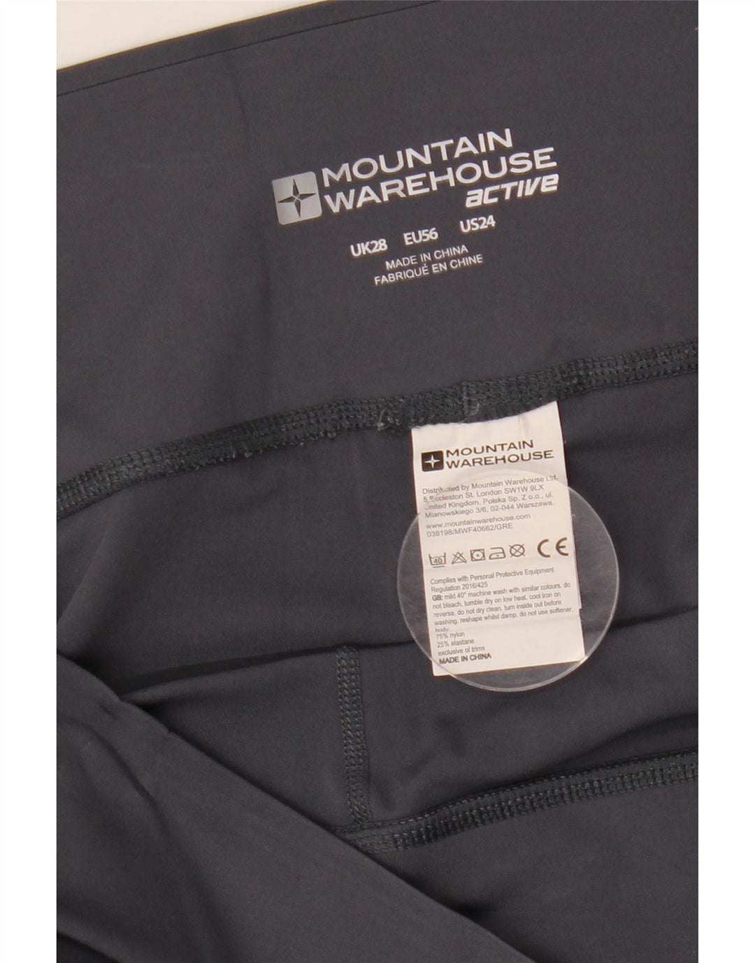 Leggings crop pentru femei Mountain Warehouse US 24 4XL Nylon gri