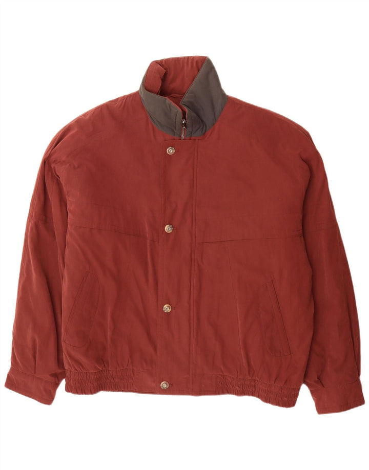 Bomber vintage pentru bărbați UK 46 3XL Bordeaux Poliester color bloc