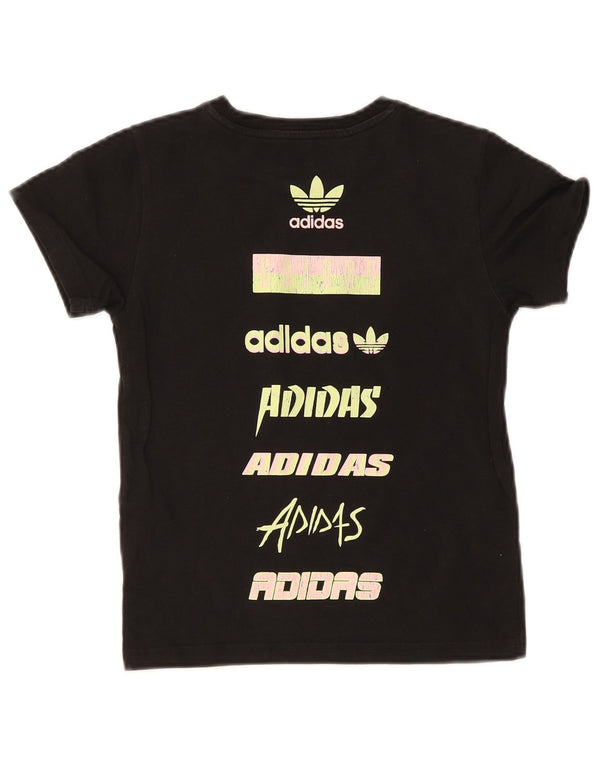 Tricou grafic Adidas Fete Top 9-10 Ani Bumbac Negru