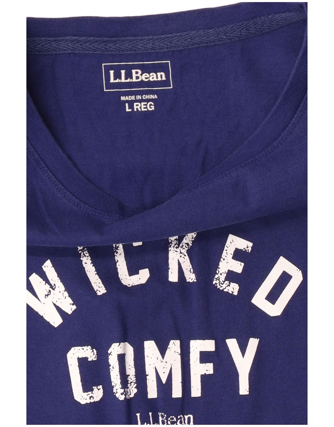 Top grafic pentru femei L.L.Bean cu mânecă lungă UK 16 Large Blue