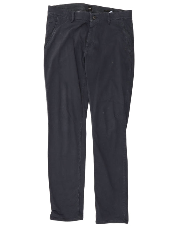 Pantaloni chino pentru bărbați Hugo Boss Slim Fit L34 L34 Bumbac bleumarin