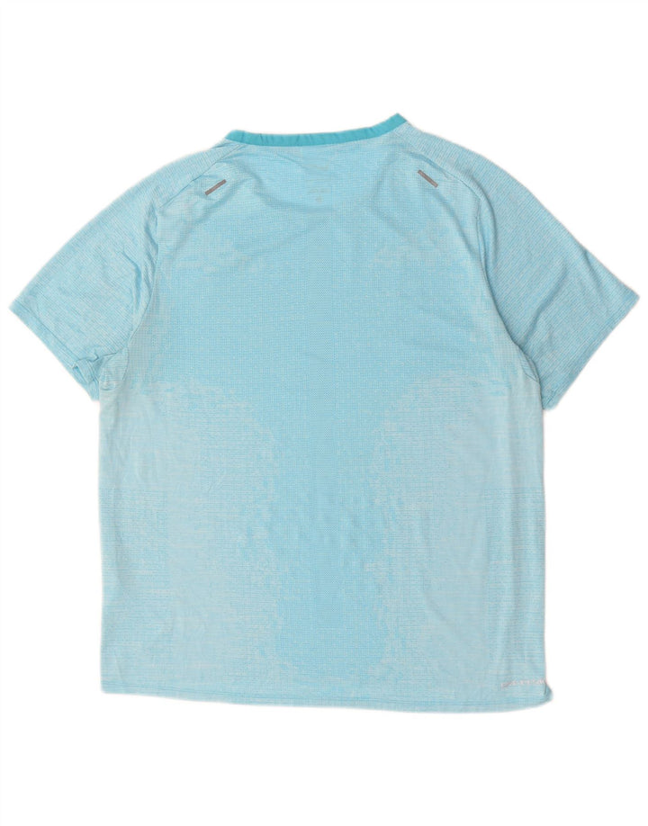Tricou Nike Dri Fit pentru bărbați Top mare, albastru, poliester cu dungi