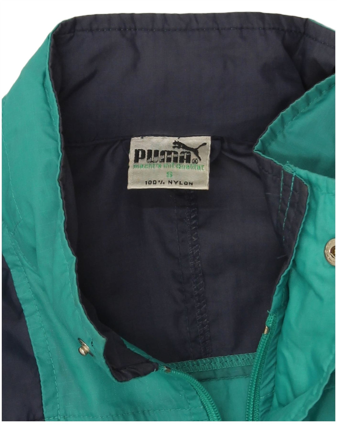 Jachetă de ploaie Puma pentru bărbați UK 36 Small Turcoaz Colorblock Nylon