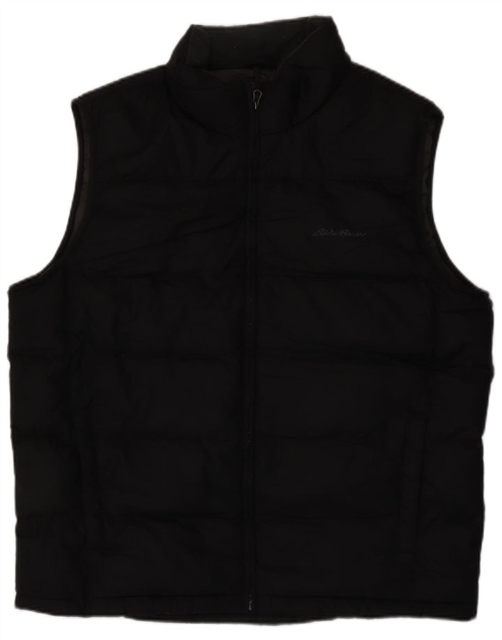 EDDIE BAUER Gilet căptușit pentru bărbați UK 40 Poliester negru mare