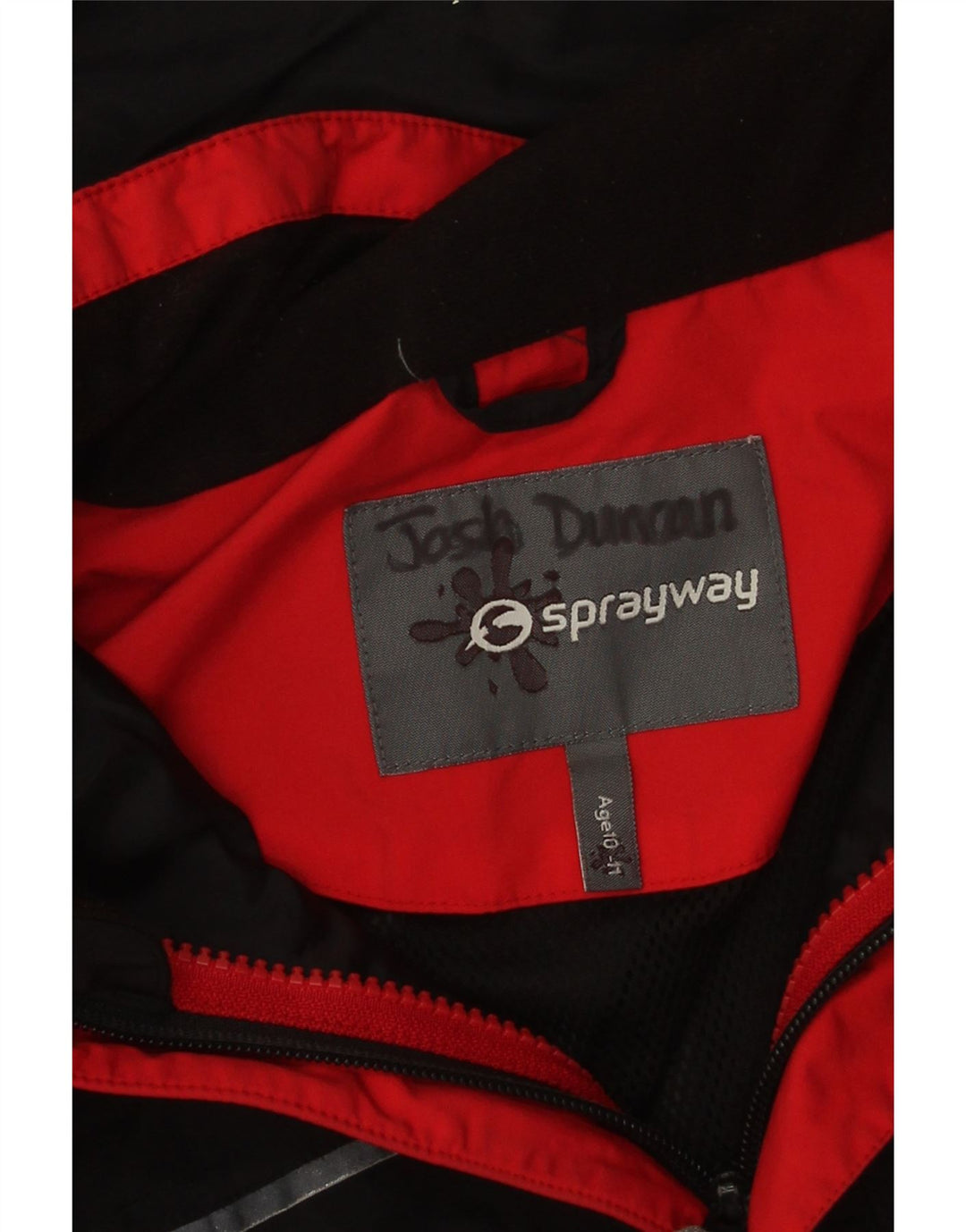 Jachetă Sprayway pentru fete, cu glugă, 10-11 ani, poliester negru