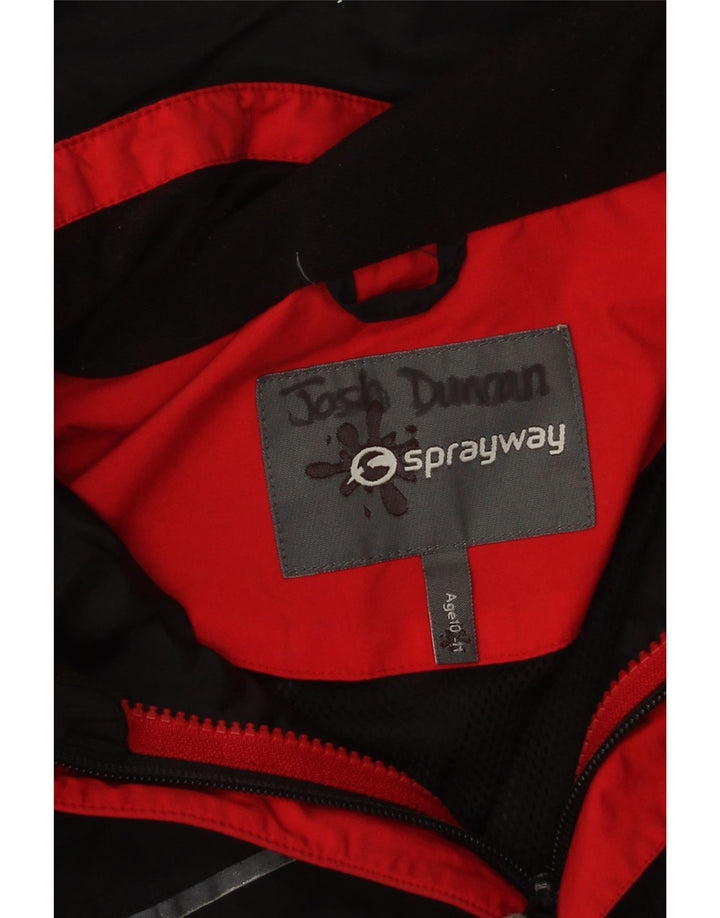 Jachetă Sprayway pentru fete, cu glugă, 10-11 ani, poliester negru