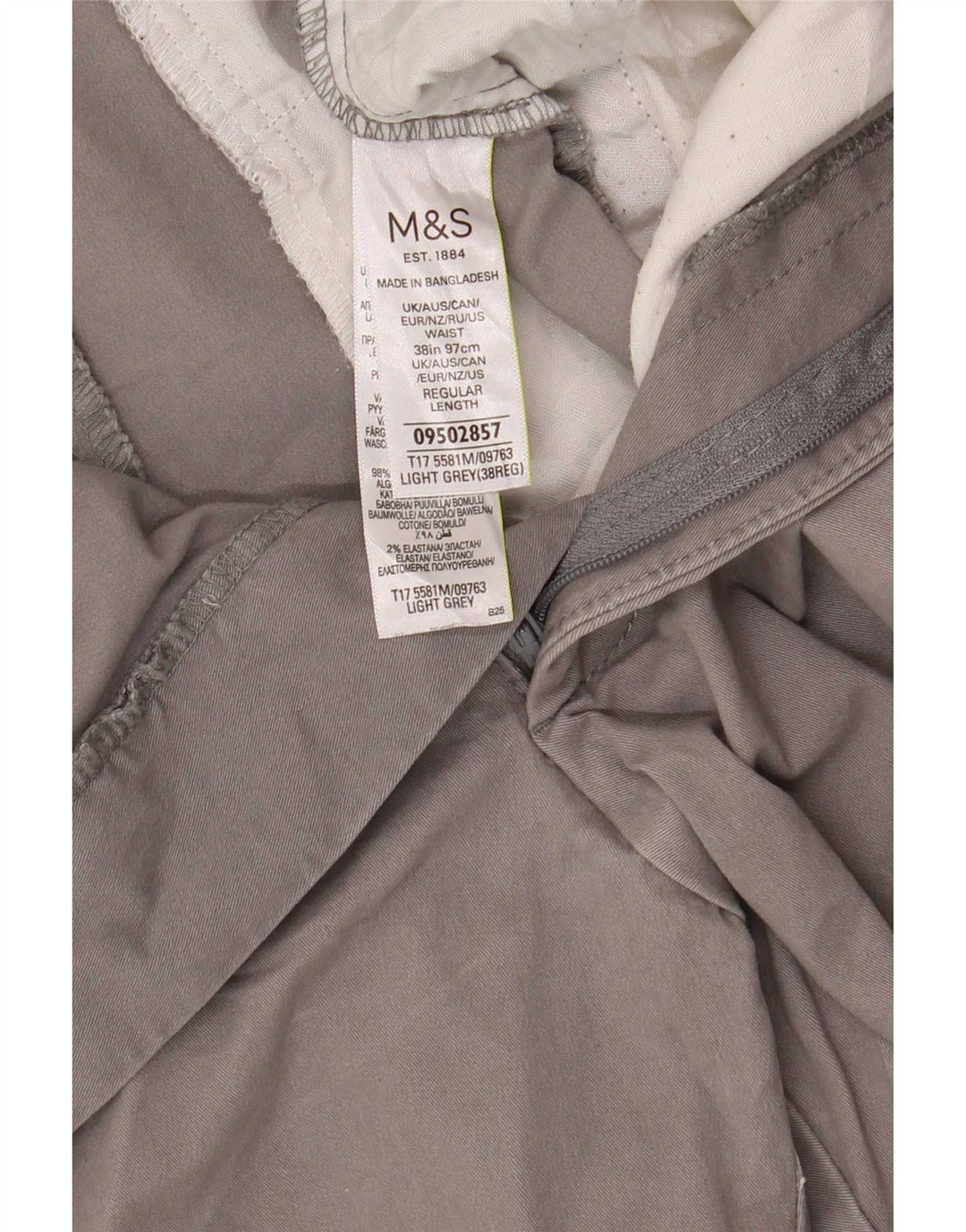 Pantaloni scurți chino pentru bărbați Marks & Spencer W38 XL bumbac gri
