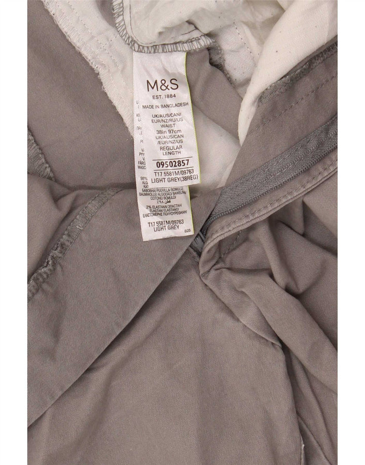 Pantaloni scurți chino pentru bărbați Marks & Spencer W38 XL bumbac gri