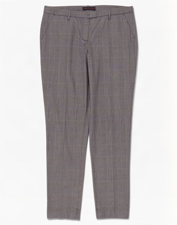 Pantaloni chino subțiri pentru femei Trussardi IT 44 Medium W32 L31 Blue Houndstooth