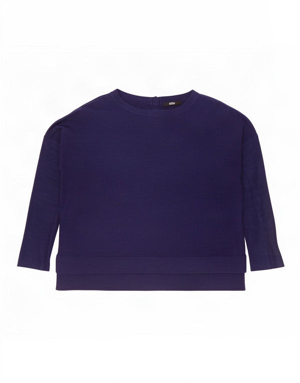 Pulover pentru femei Marks & Spencer cu decolteu triplu UK 12 Medium Bleumarin