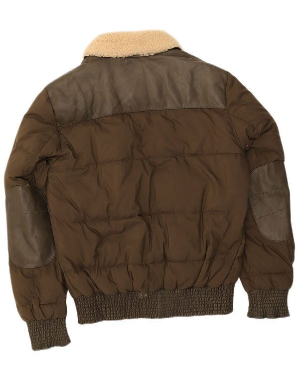 Jachetă căptușită vintage pentru bărbați IT 52 XL Kaki Poliamidă