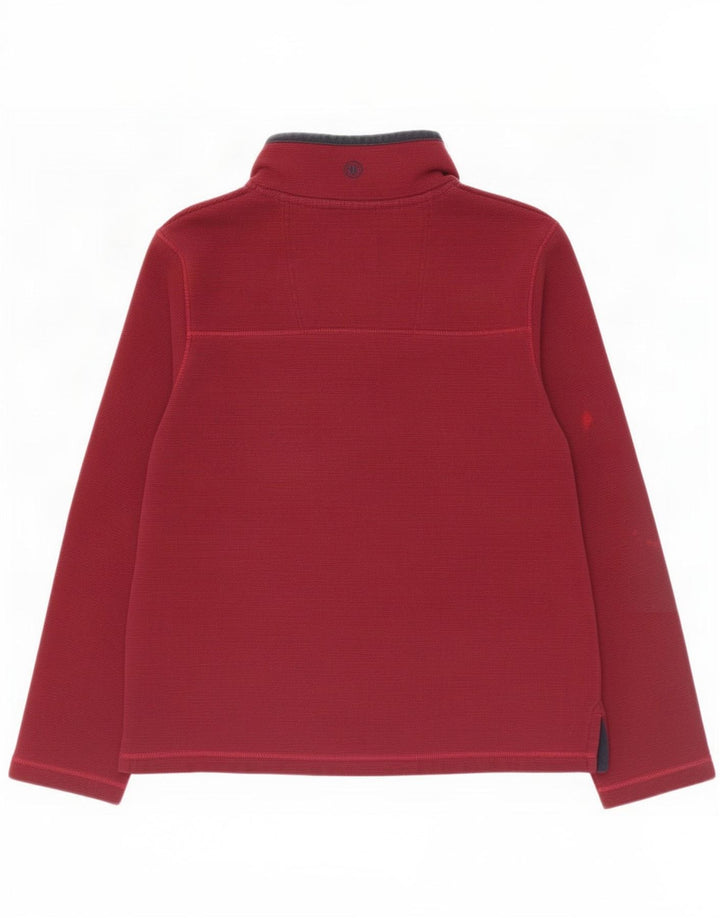 Hanorac pentru bărbați Fat Face cu gât cu nasturi Pulover Medium Burgundy Pinstripe