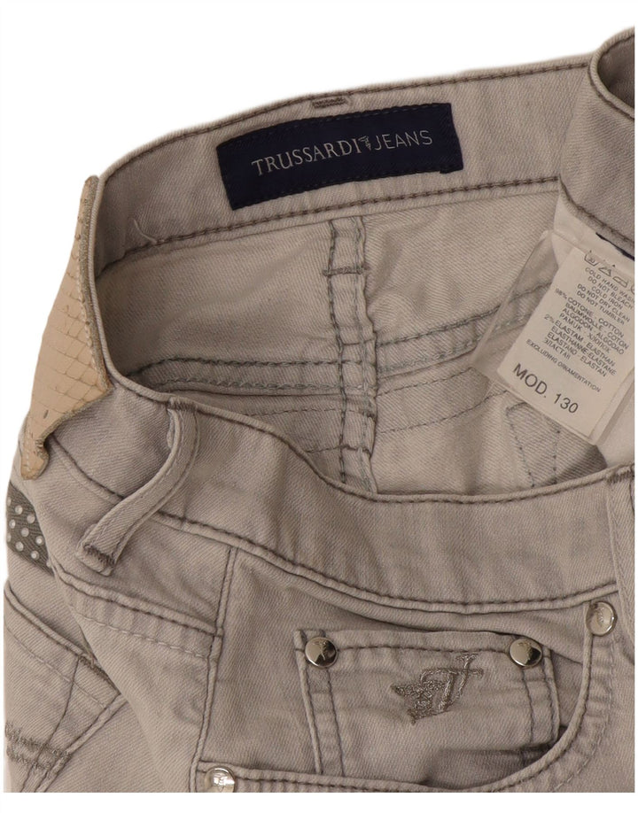 Blugi drepti pentru femei Trussardi W30 L27 bumbac gri