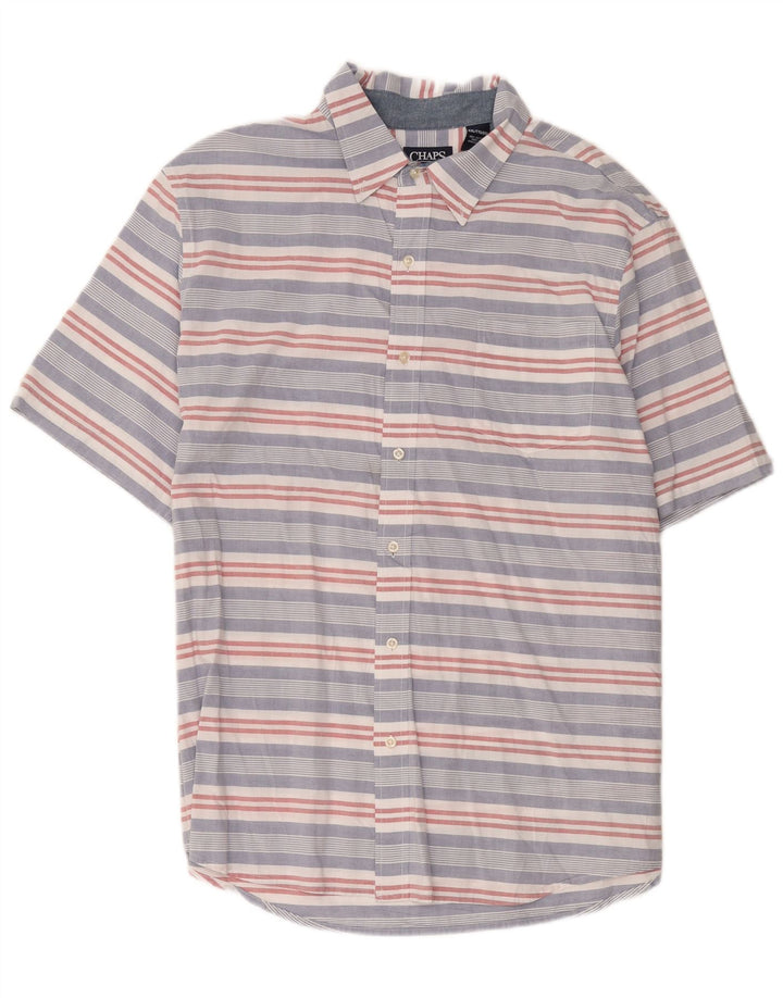 Cămașă pentru bărbați Chaps cu mânecă scurtă 2XL, bumbac cu dungi multicolore