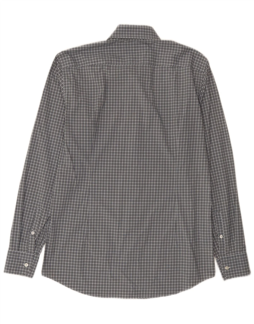 Cămașă pentru bărbați Hugo Boss Slim Fit Mărimea 40 15 3/4 Poliamidă cu carouri albastru mediu