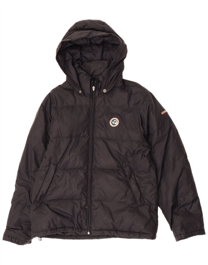 Jachetă căptușită cu glugă pentru bărbați Napapijri UK 38 Medium Black
