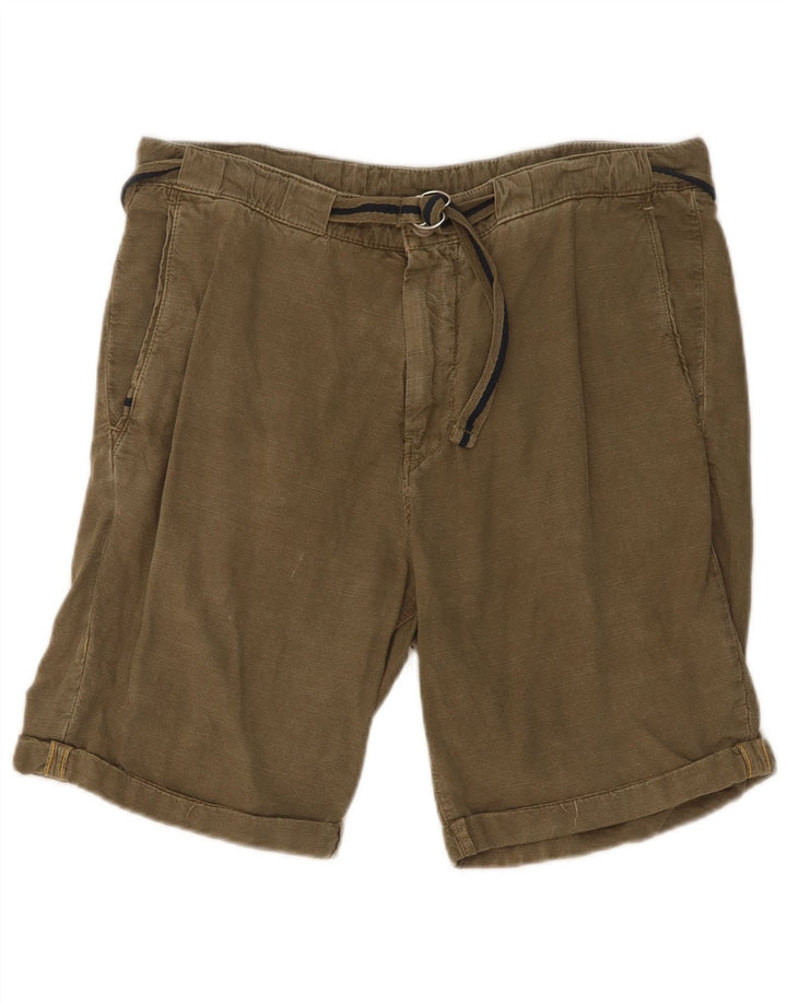 Pantaloni scurți chino pentru bărbați Zara EU 40 Medium W31 Kaki Bumbac