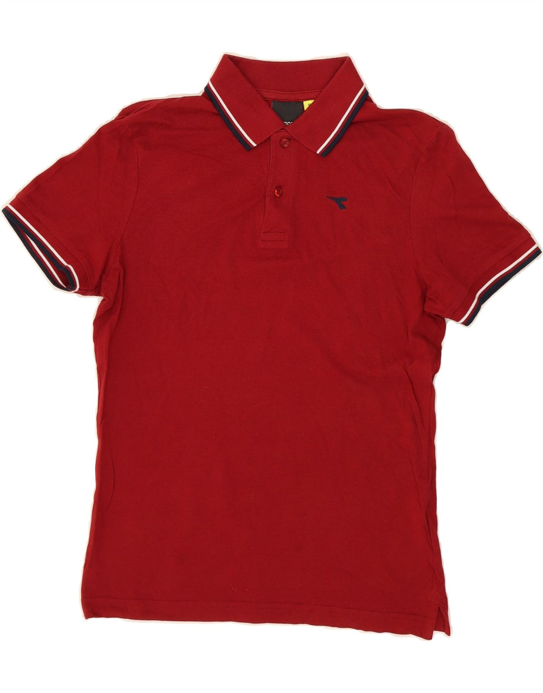 DIADORA Mens Polo Shirt Small Red Cotton Vintage Diadora and Second-Hand Diadora from Messina Hembry 