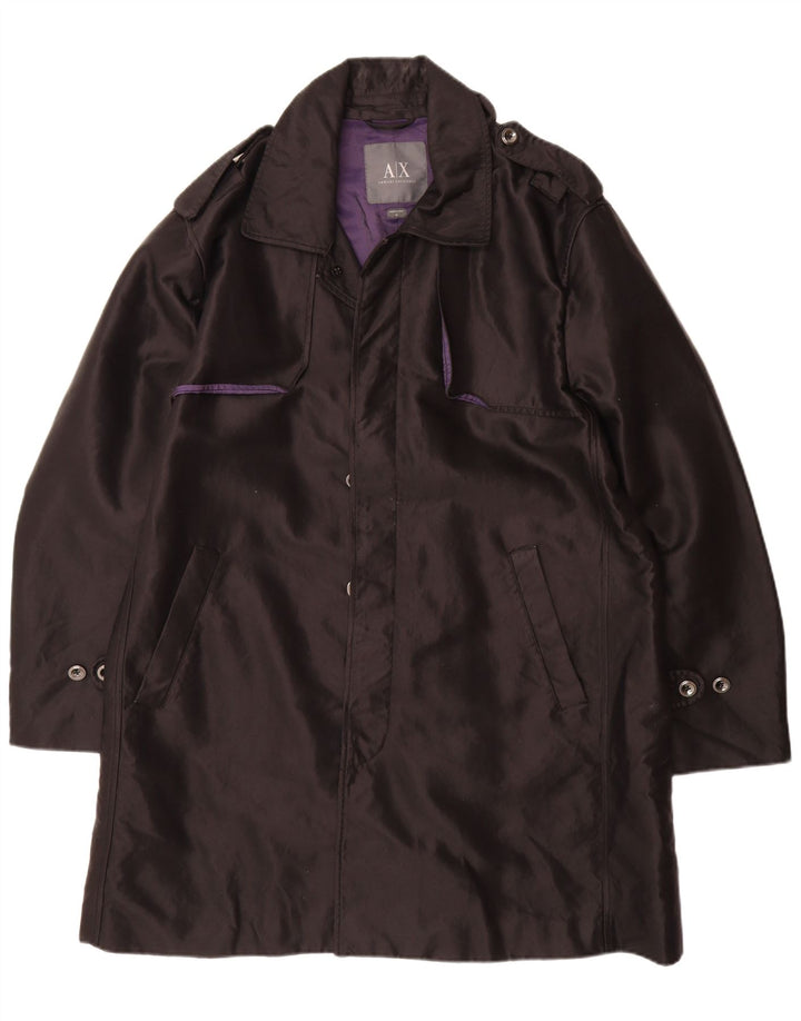 Trench pentru bărbați Armani Exchange UK 42 XL bumbac negru