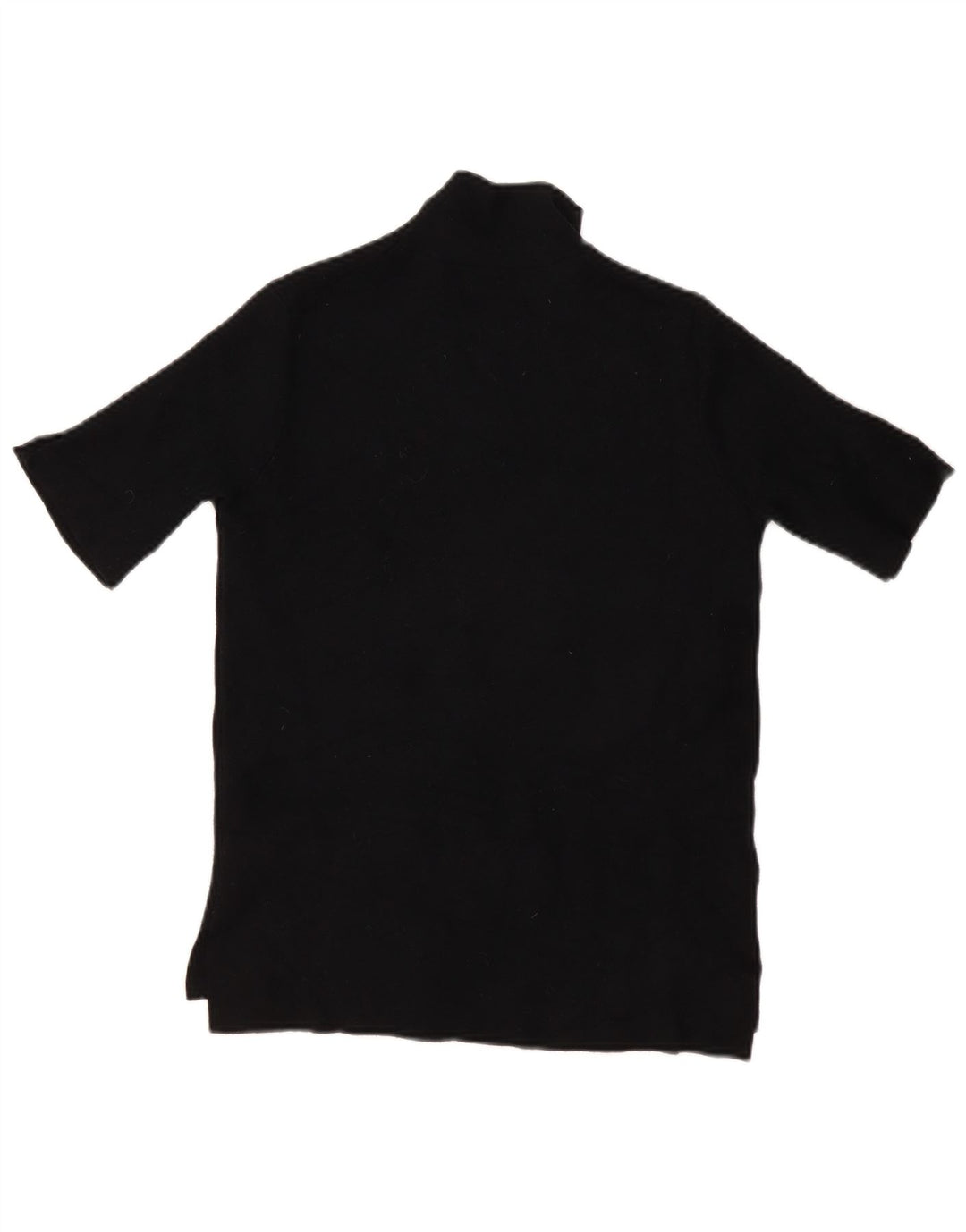 Top tricot cu mânecă scurtă pentru femei Zara UK 12 Medium Black Viscose