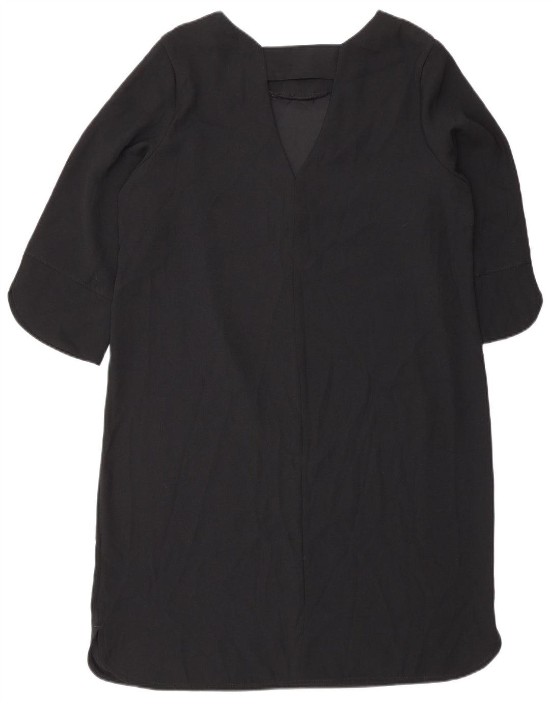 Rochie cort pentru femei Marks & Spencer cu mâneci 3/4 UK 14 Poliester negru mare