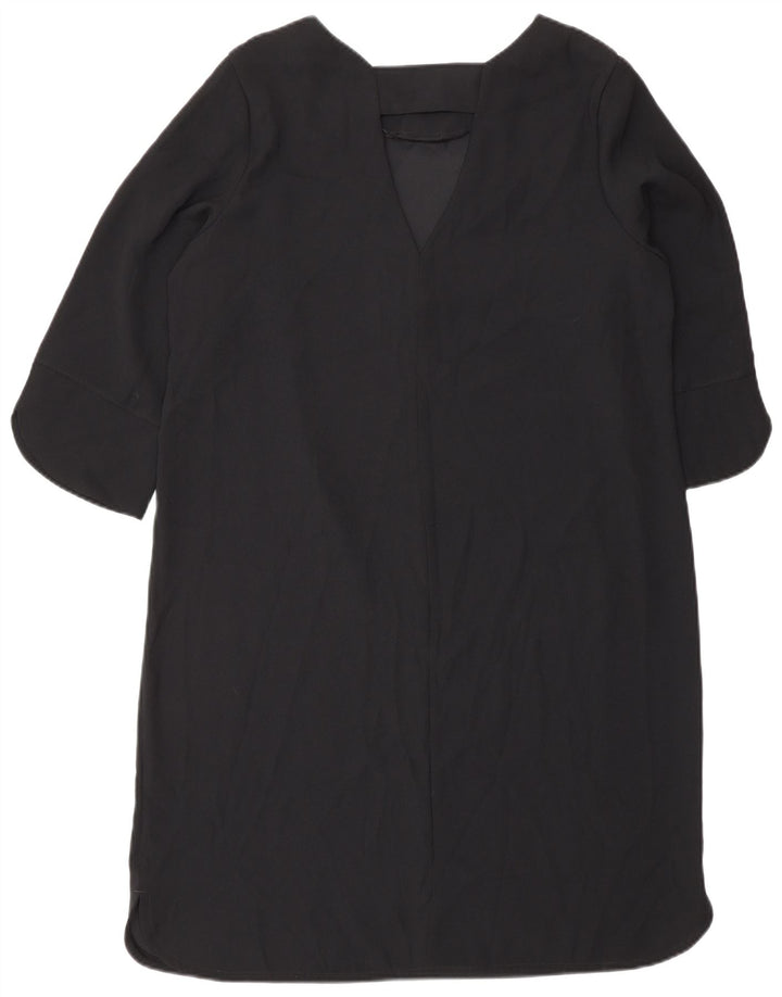 Rochie cort pentru femei Marks & Spencer cu mâneci 3/4 UK 14 Poliester negru mare