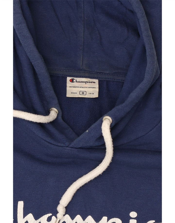 Pulover pentru bărbați Champion, cu glugă grafică, mediu bleumarin