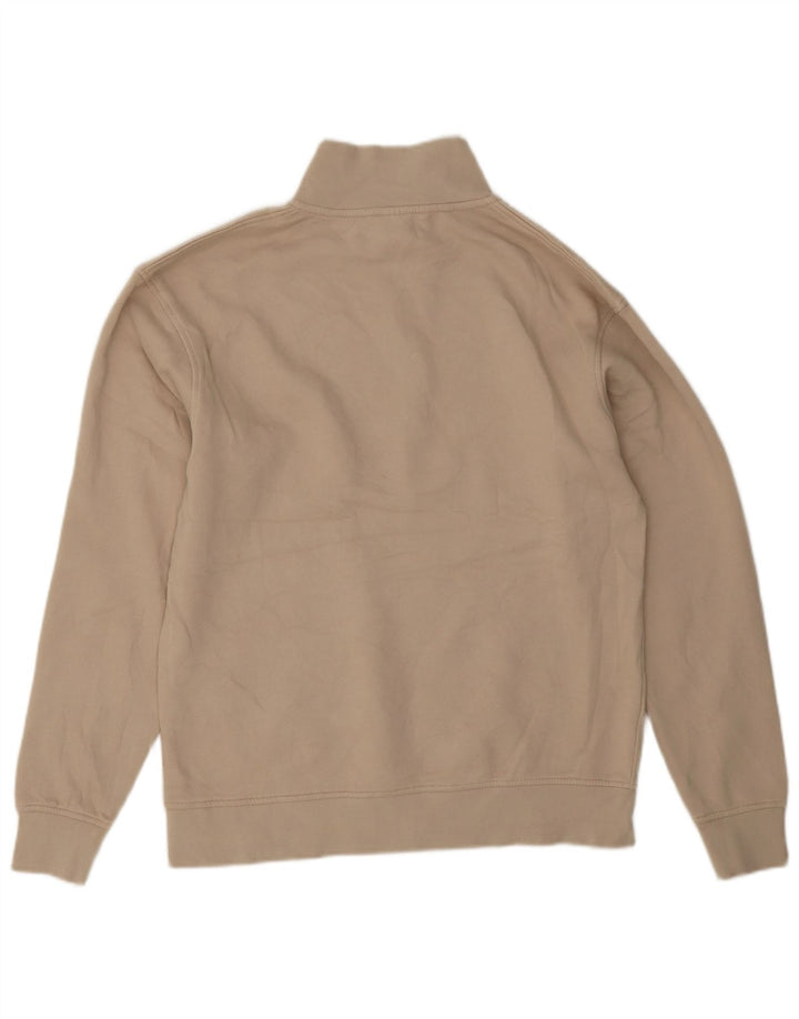 Pulover pentru bărbați Jack & Jones, cu grafic, cu fermoar, bumbac, bej mediu