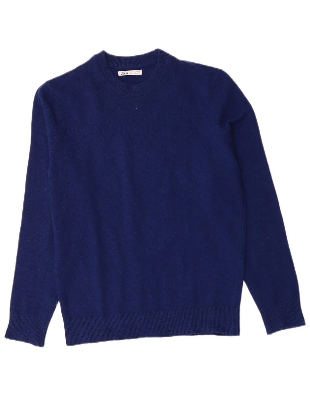 Pulover supradimensionat pentru femei ZARA, cu gât crew, UK 10 Mic, bleumarin