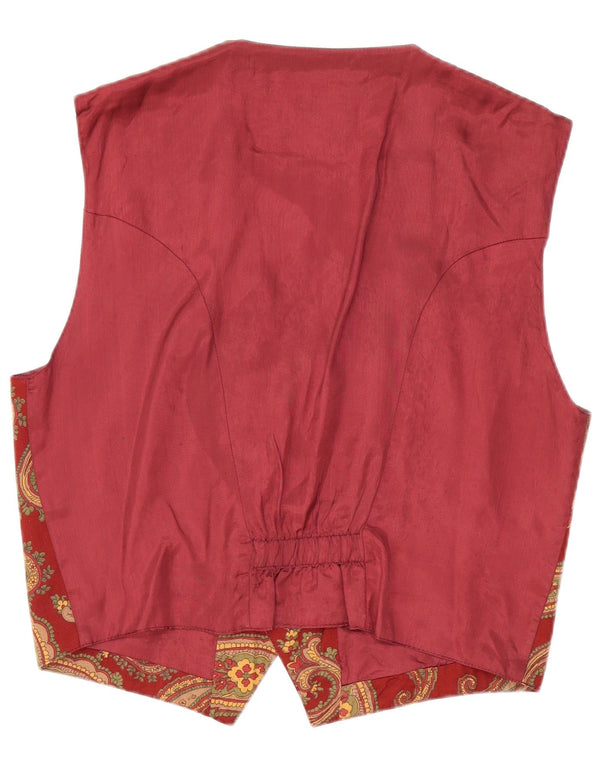 Gilet bărbați Wit Boy Viscoză Paisley Burgundy Mediu