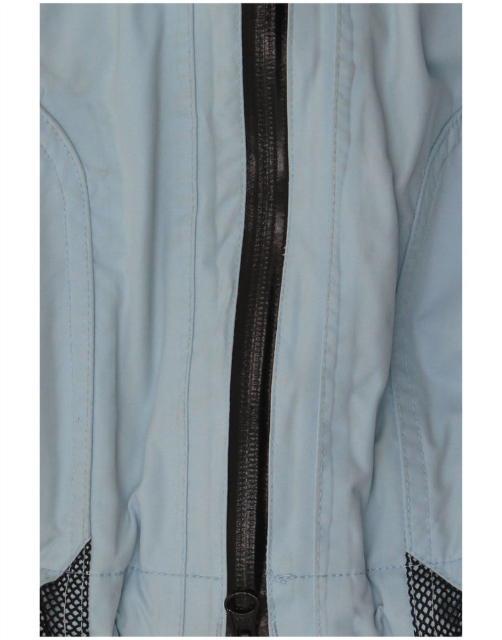 Musto Jachetă de ploaie supradimensionată cu glugă pentru femei UK 10 Small Blue Colorblock