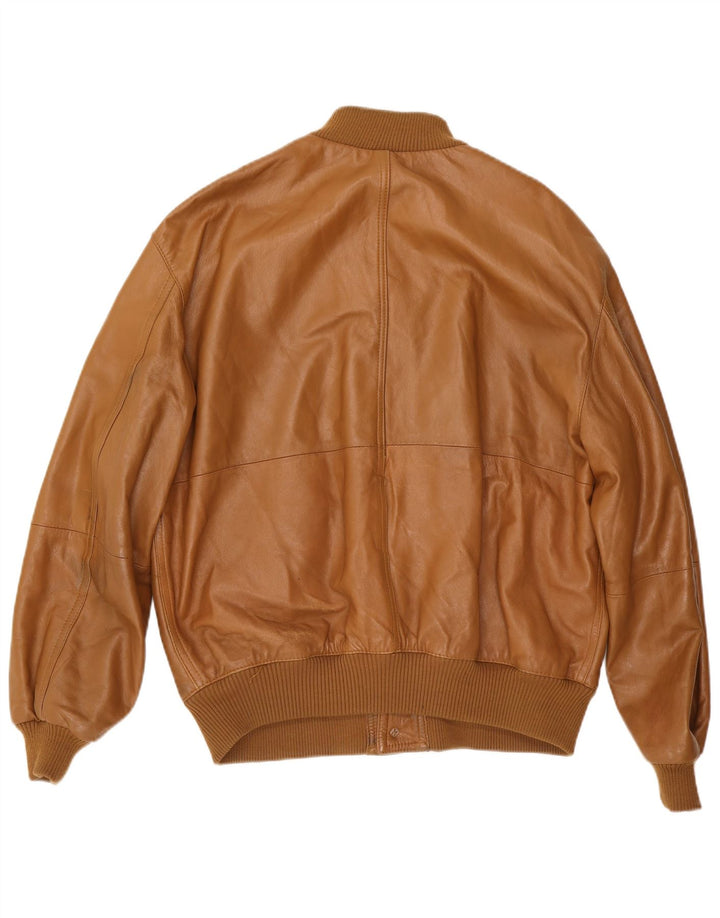 Geacă de piele pentru bărbați Helen Hubert UK 44 2XL piele maro