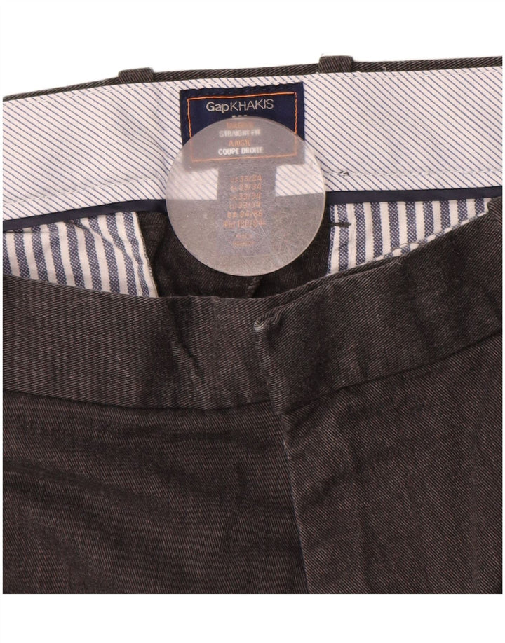 Pantaloni chino drepti pentru bărbați Gap L33 L34 bumbac gri