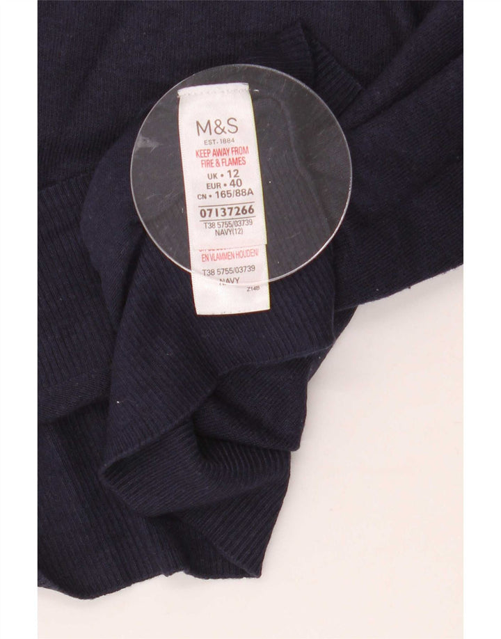Bluză cu mânecă scurtă pentru femei Marks & Spencer UK 12 Medium Bleumarin