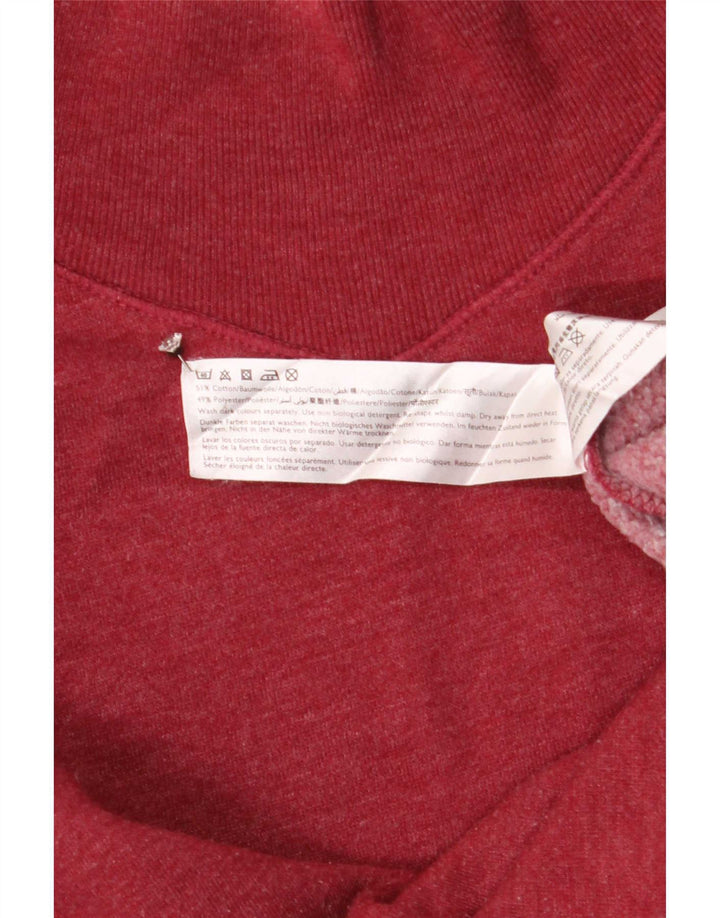 Jack Wills Pulover supradimensionat pentru femei UK 12 Bumbac roșu mediu