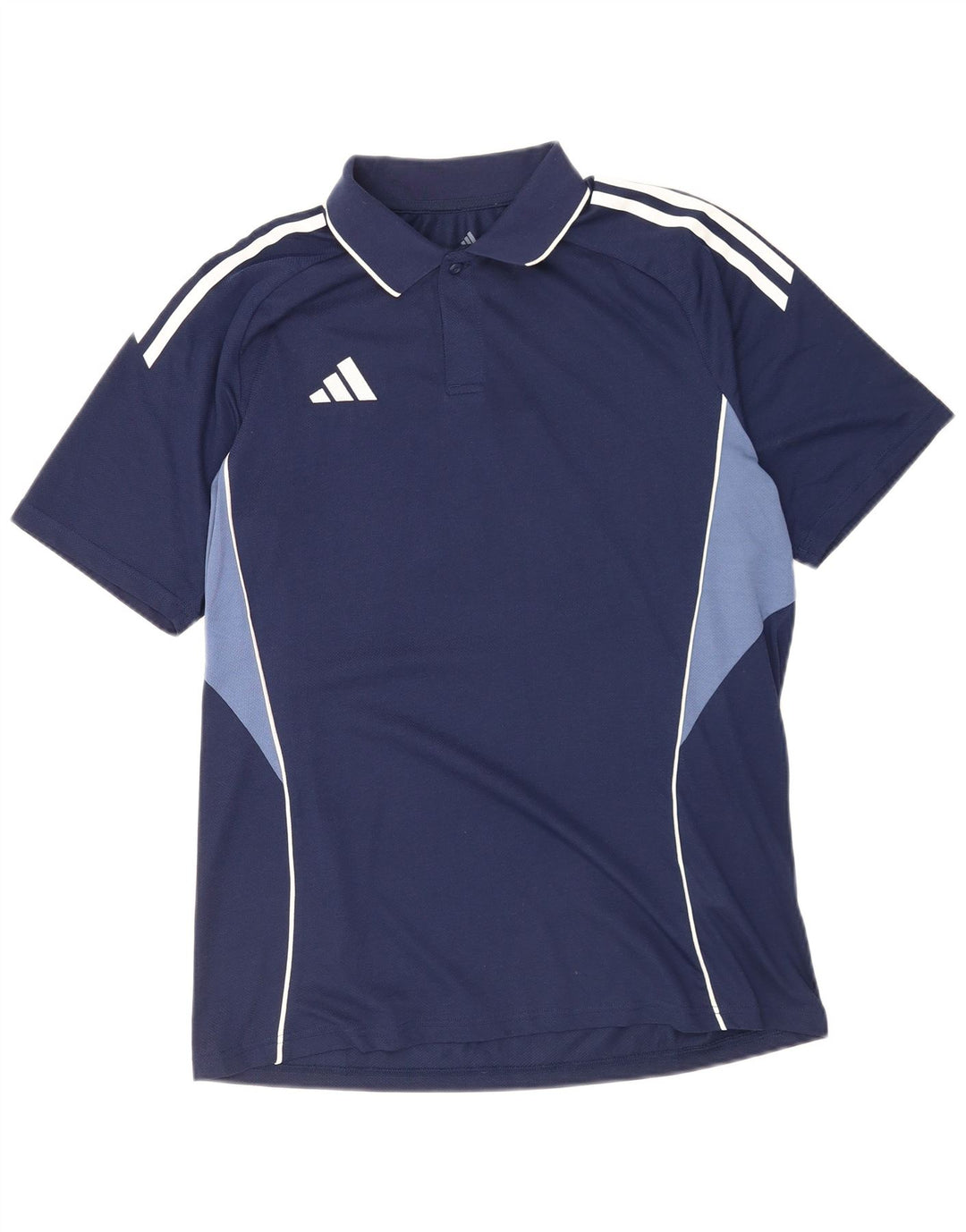 Tricou polo Adidas pentru bărbați, cu croială normală, poliester color bloc mediu, albastru marin