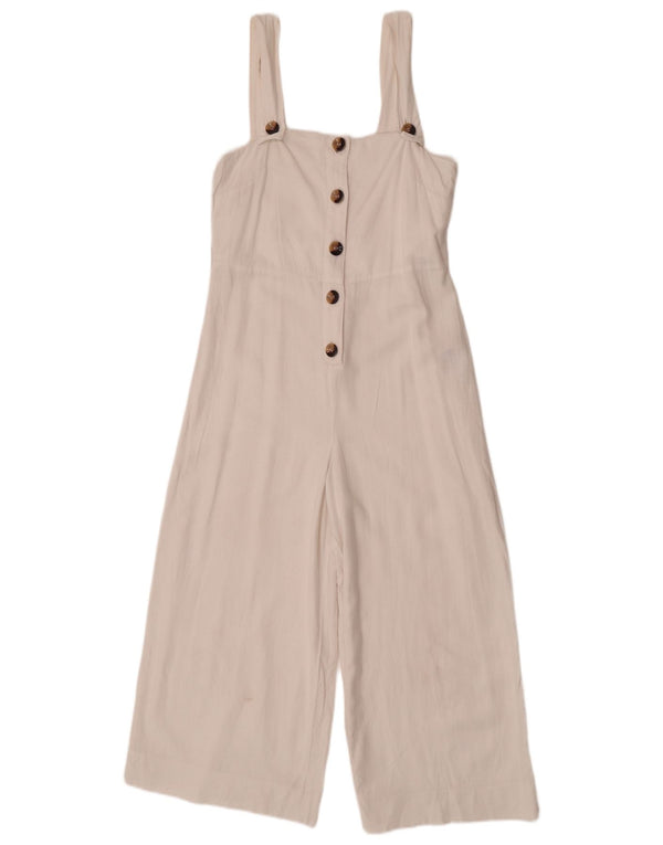Salopetă fără mâneci Topshop pentru femei UK 8 Small White Linen