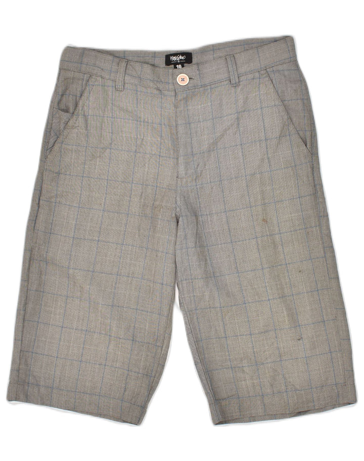 MOSSIMO Boys Chino Shorts 15-16 Years Brown Check Polyester | Vintage Mossimo | Thrift | Second-Hand Mossimo | Used Clothing | Messina Hembry 