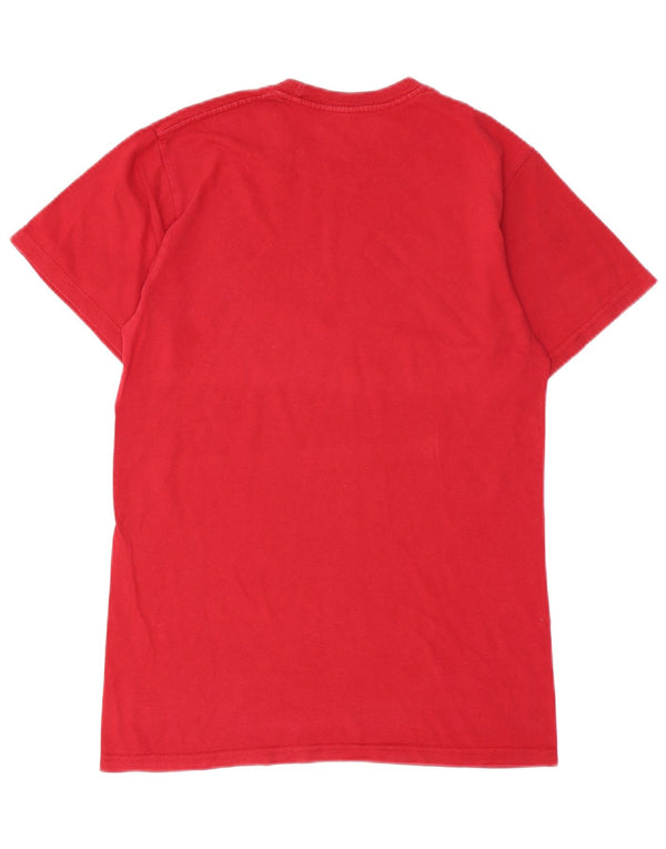 Hard Rock Cafe Mens Lisbon Graphic T-Shirt Top Small Red Cotton