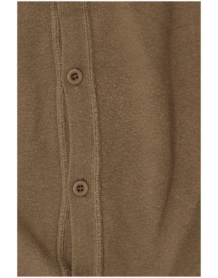 Pulover cardigan pentru bărbați Zara, bumbac mare kaki