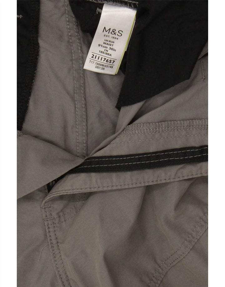 Pantaloni scurți cargo pentru bărbați Marks & Spencer, mari W36, bumbac gri