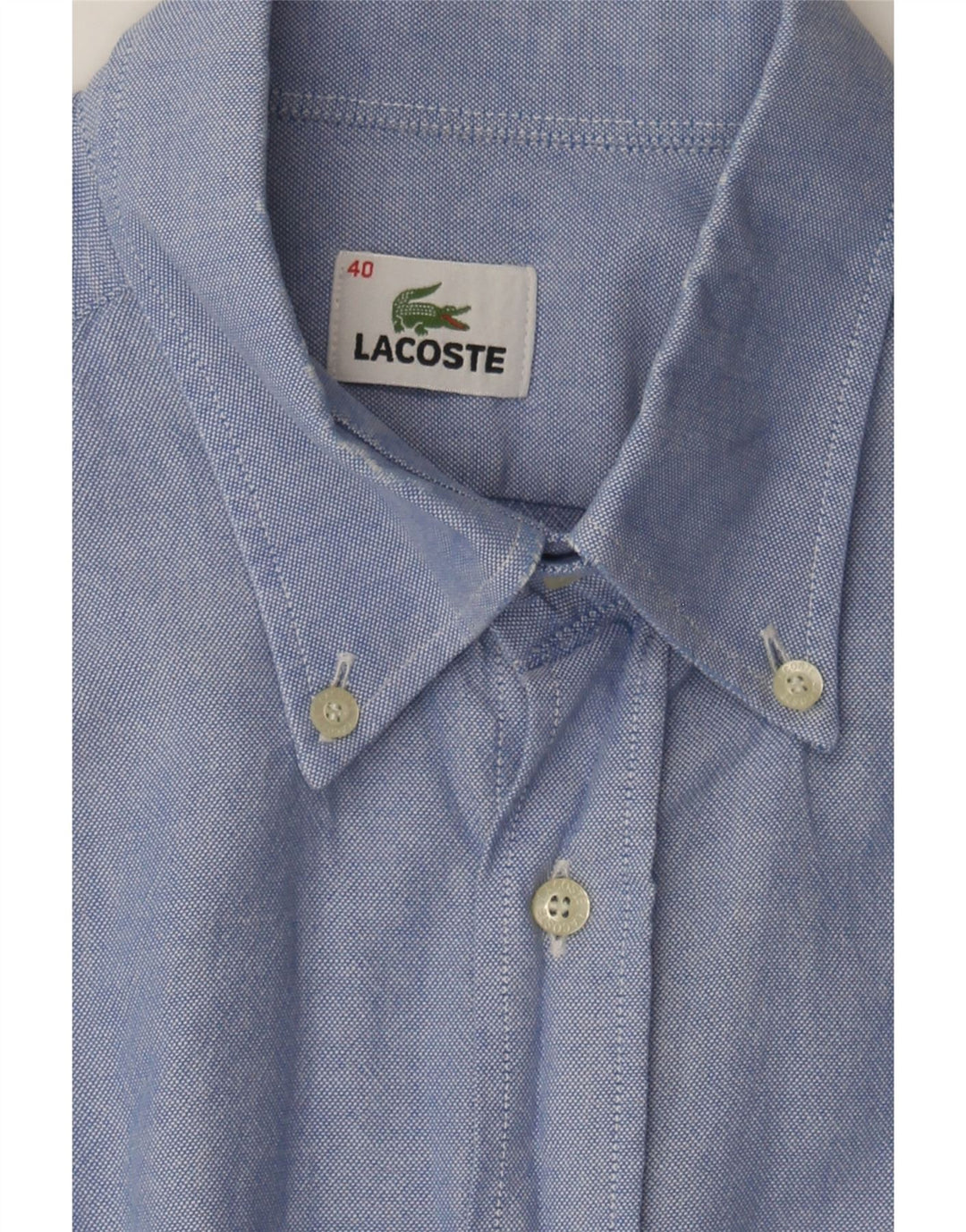LACOSTE Mens Shirt Size 40 Medium Blue Vintage Lacoste and Second-Hand Lacoste from Messina Hembry 