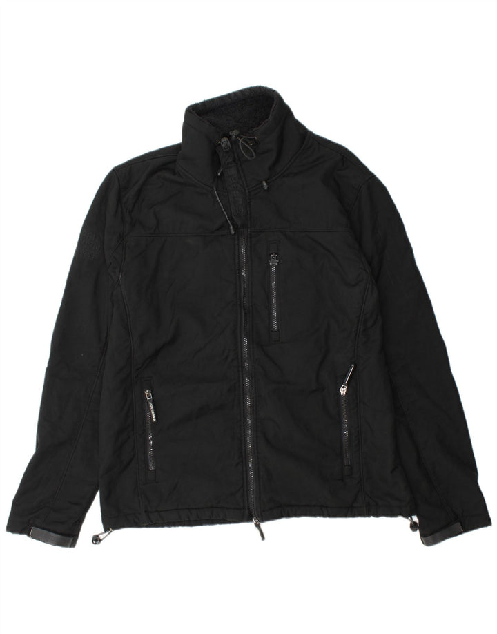 SUPERDRY Windtrekker Windbreaker Jacket pentru bărbați UK 46 3XL Poliester negru