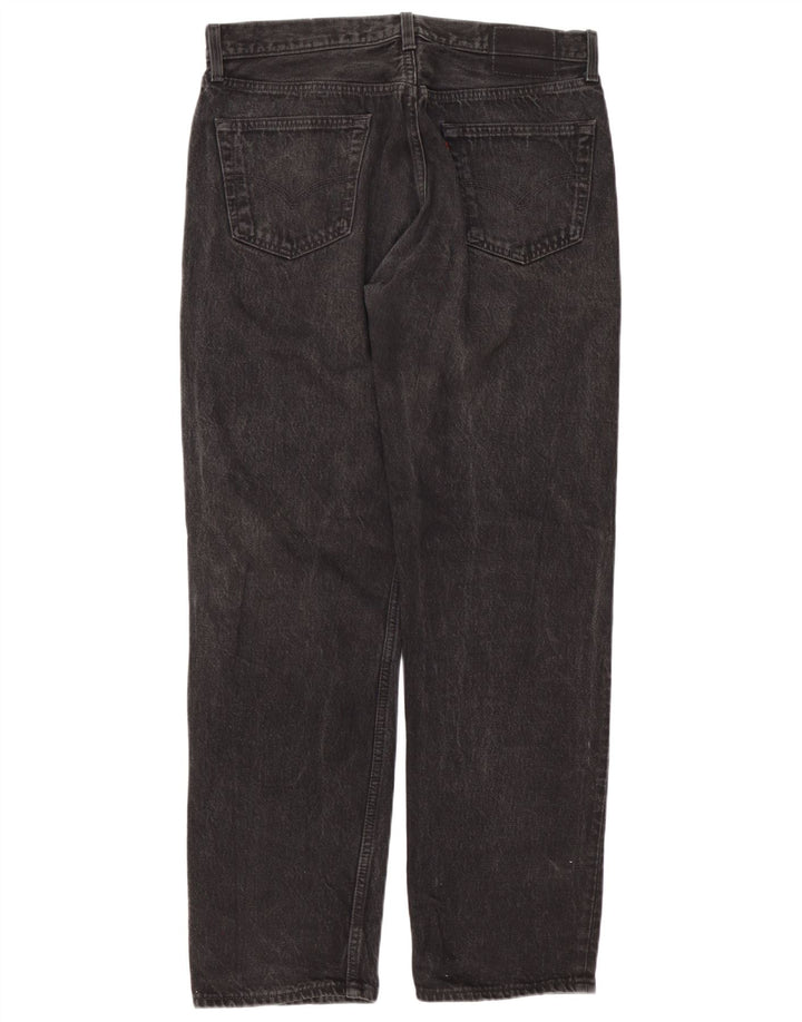 Blugi drepti pentru bărbați Levi's W36 L32 bumbac negru