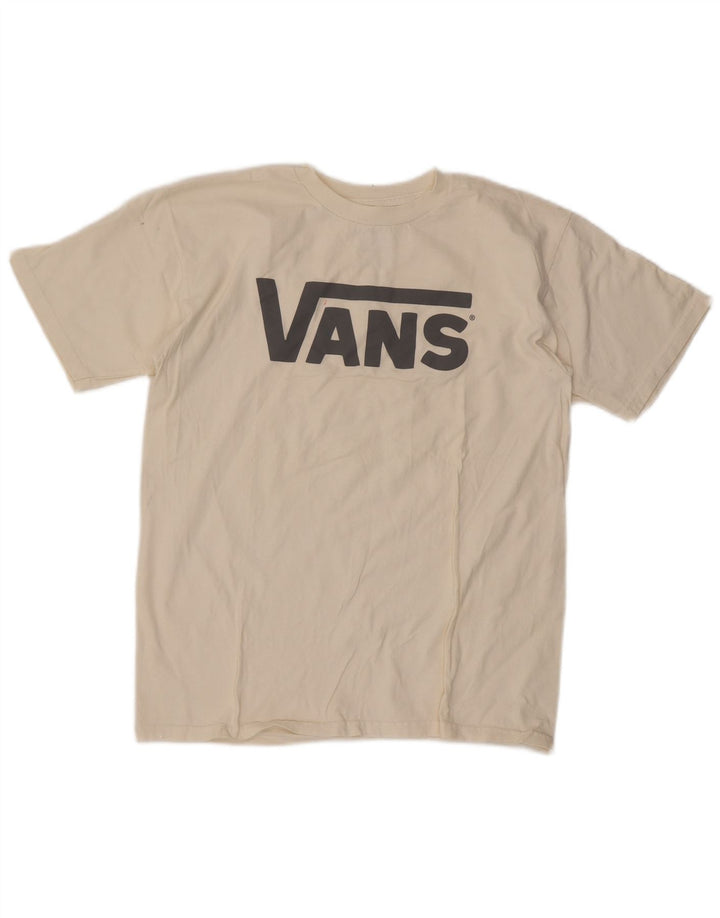Tricou grafic Vans pentru bărbați Top mediu din bumbac alb