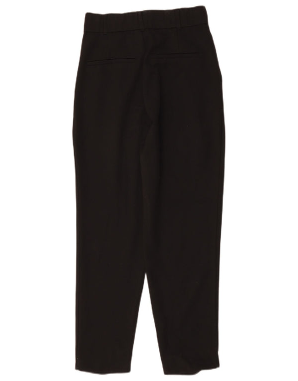 Pantaloni casual pentru femei Zara cu talie înaltă XS L24 L26 Poliester negru