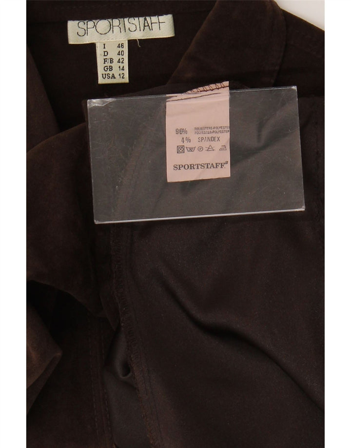 Cămașă din catifea pentru femei Sportstaff UK 14 Poliester maro mediu