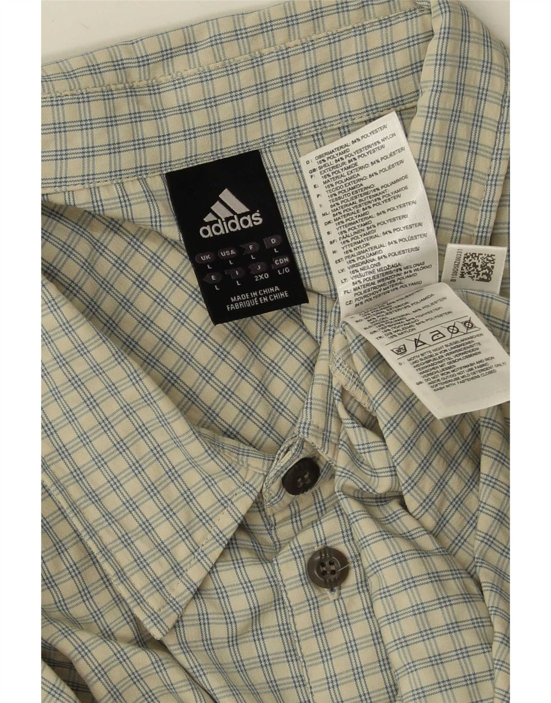 Cămașă pentru bărbați Adidas, mare, bej, din poliester