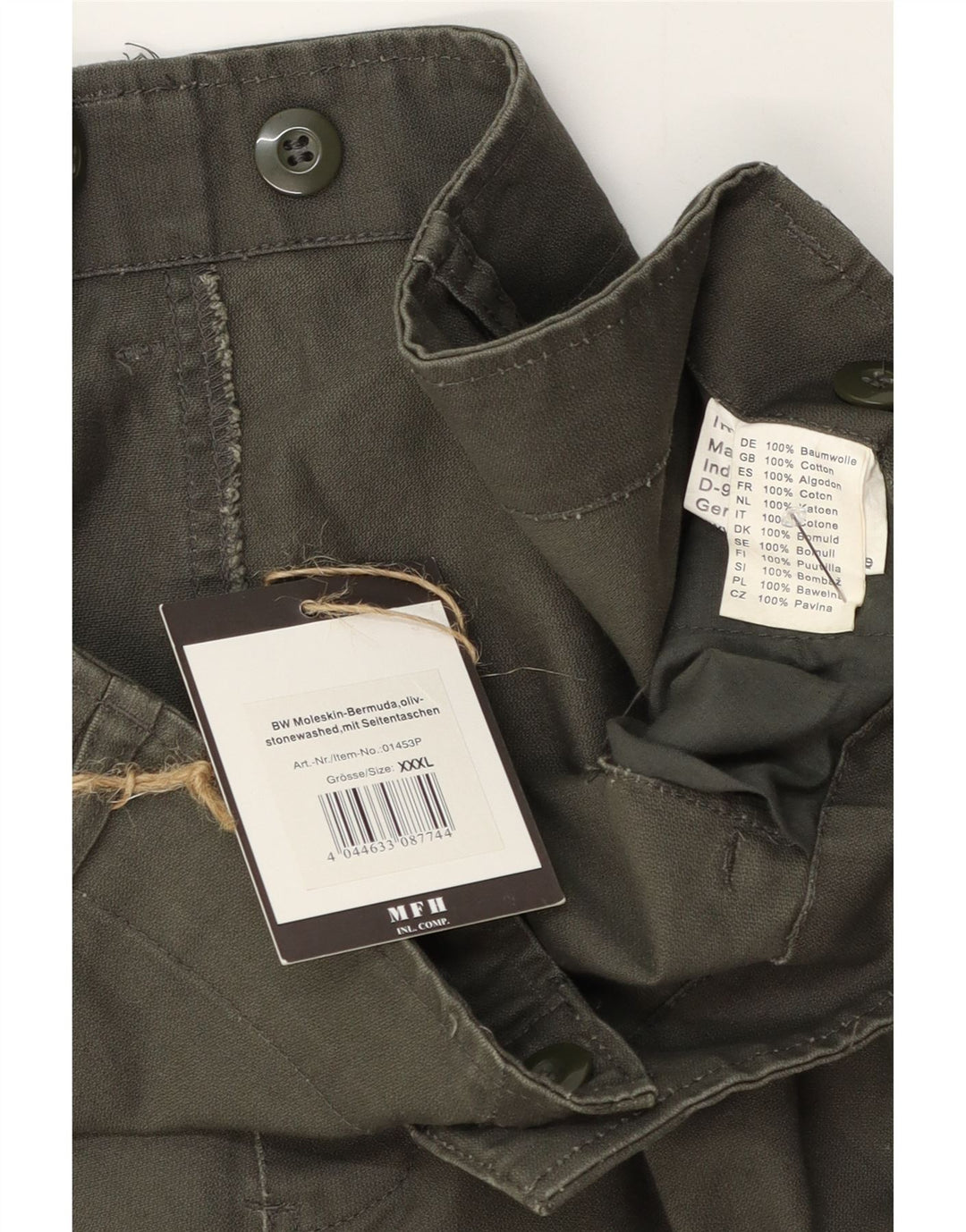 Pantaloni scurți cargo MFH pentru bărbați 3XL W44 bumbac kaki